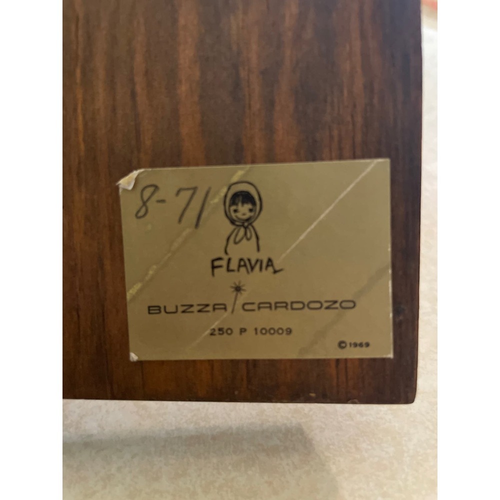 🔥Vintage Mid-Century 1969 Flavia Buzza Cardozo Wood Art “Islands” - Picture 4 of 4